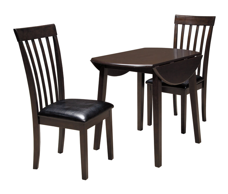 Hammis Dark Brown 3 - Piece Drop Leaf Dining Set - Lara FurnitureDining Room Set