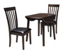 Hammis Dark Brown 3 - Piece Drop Leaf Dining Set - Gate FurnitureDining Room Set