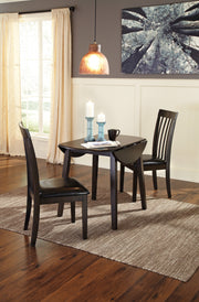 Hammis Dark Brown 3 - Piece Drop Leaf Dining Set - Lara FurnitureDining Room Set