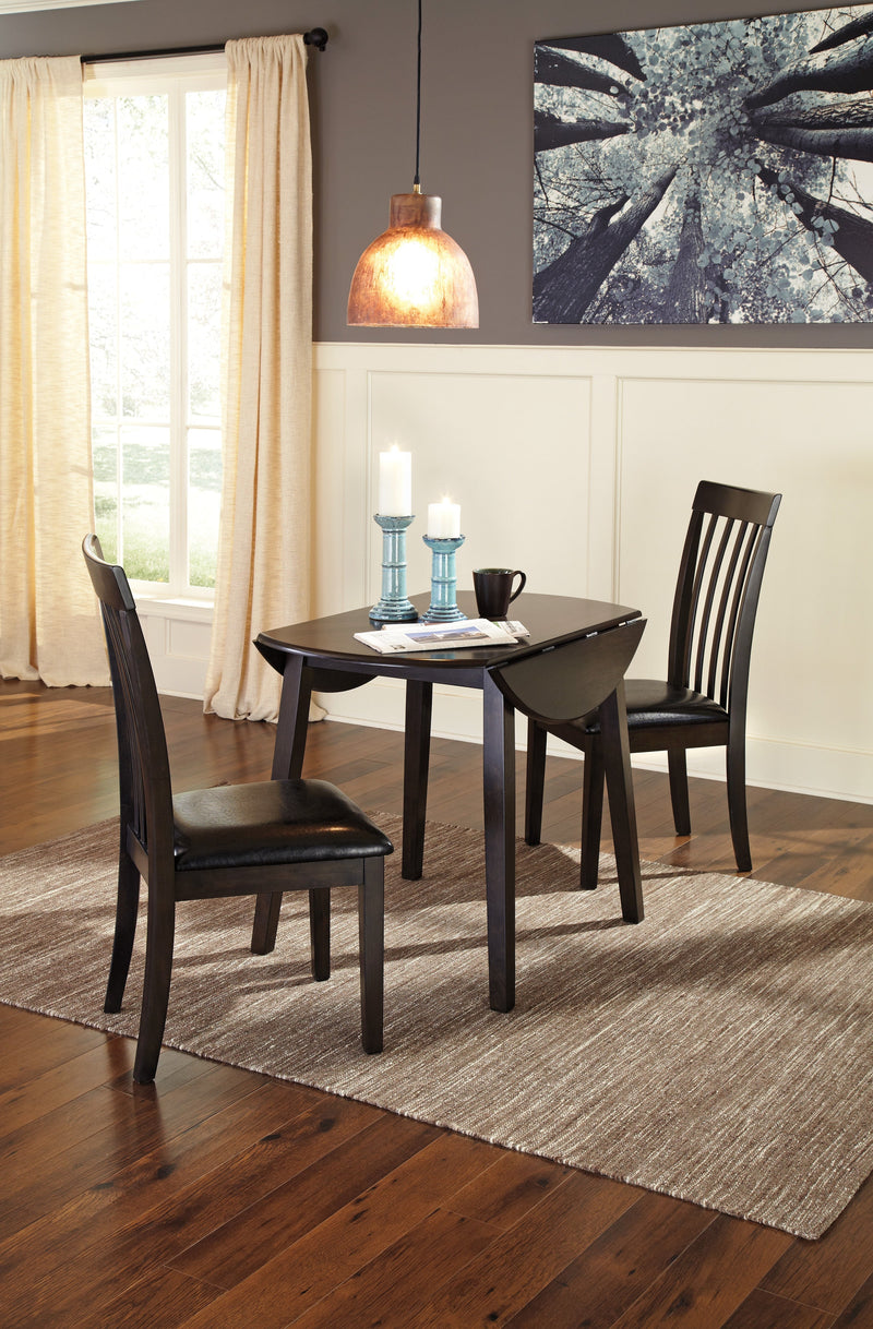 Hammis Dark Brown 3 - Piece Drop Leaf Dining Set - Lara FurnitureDining Room Set