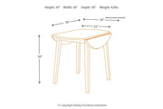 Hammis Dark Brown Dining Drop Leaf Table - Lara FurnitureDining Table