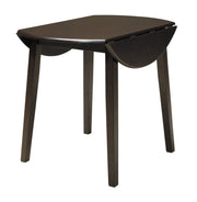 Hammis Dark Brown Round Drop Leaf Dining Set - Gate FurnitureDining Room Set