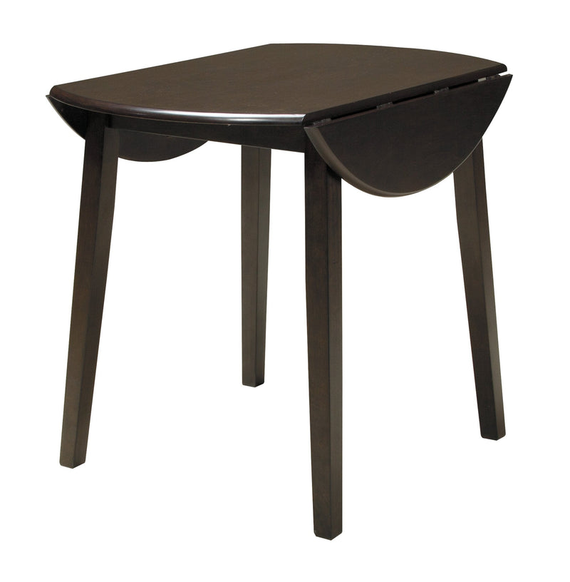 Hammis Dark Brown Round Drop Leaf Dining Set - Gate FurnitureDining Room Set