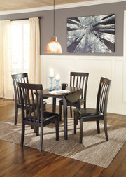 Hammis Dark Brown Round Drop Leaf Dining Set - Gate FurnitureDining Room Set