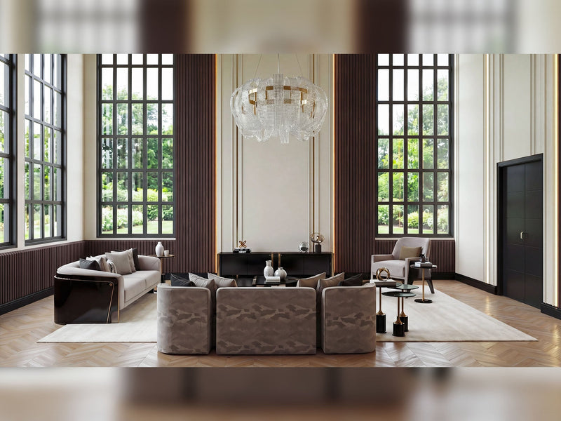 Hanedan Stationary Four Seat Sofa in Cream - 200-GAB-HAN-4