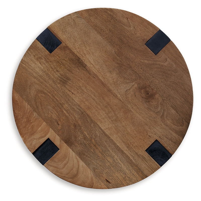 Hanneforth Brown/Black End Table - T726-6