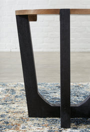 Hanneforth Brown/Black End Table - T726-6