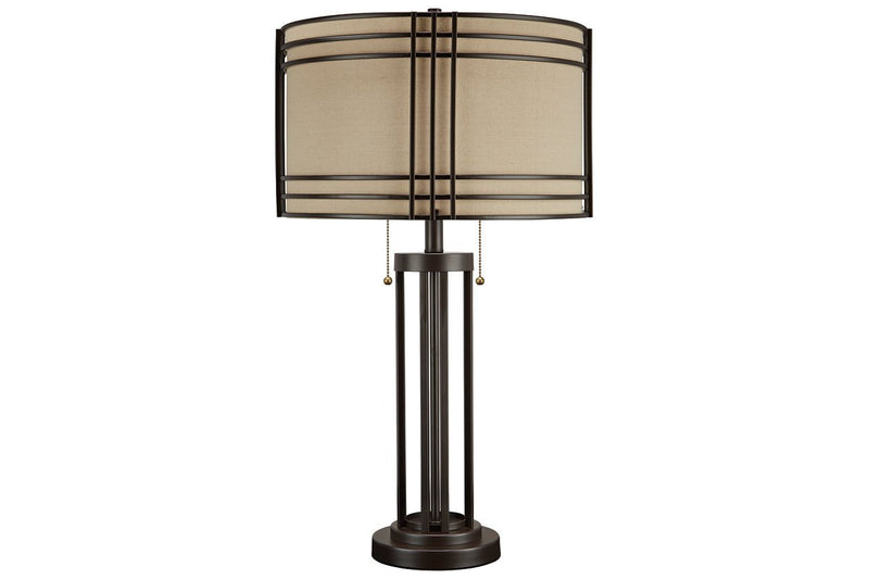 Hanswell Dark Brown Table Lamp - Lara FurnitureTable Lamp