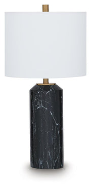 Hanzila Black/Gold Finish Table Lamp - L236074