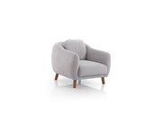 Happy Chair Grey in Grey - 101-HAP-PUFGRAY-B