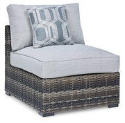 Harbor Court Armless Chair with Cushion (Set of 2) - Gate FurnitureOutdoor Lounge Chair