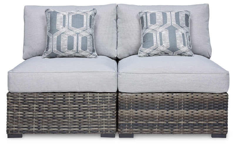 Harbor Court Armless Chair with Cushion (Set of 2) - Gate FurnitureOutdoor Lounge Chair