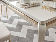 Hare Diningroom (Consol With Mirror & Dining Table & 6 Dining Chair) in Light Grey - 200-ALT-HAR-LGRY-DT-6-SET