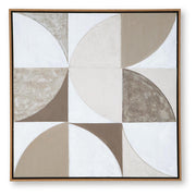 Harelman Tan/Taupe/White Wall Art - A8000502