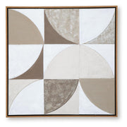 Harelman Tan/Taupe/White Wall Art - A8000502