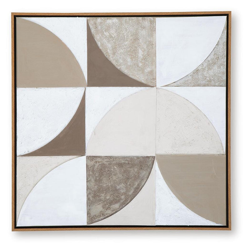Harelman Tan/Taupe/White Wall Art - A8000502