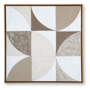 Harelman Tan/Taupe/White Wall Art - A8000502