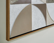 Harelman Tan/Taupe/White Wall Art - A8000502