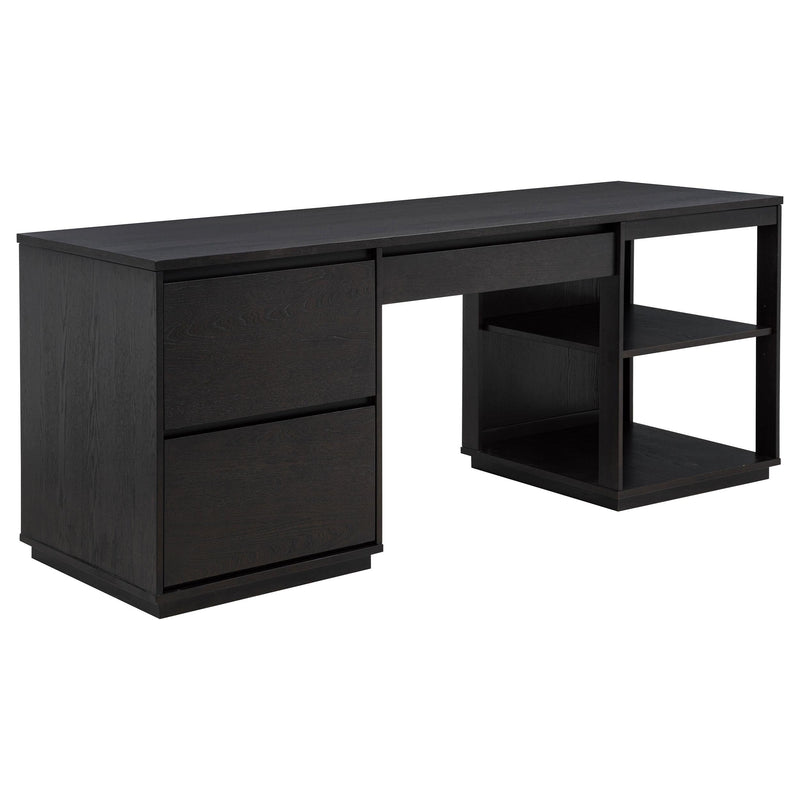 Harkes 75-inch 3-drawer Computer Desk with Adjustable Shelf Coffee Bean - 800798
