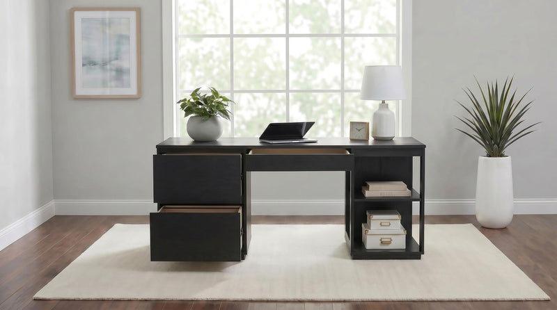 Harkes 75-inch 3-drawer Computer Desk with Adjustable Shelf Coffee Bean - 800798
