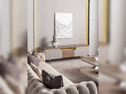 Harmony 4-pieces (1 Four Seater Chester Sofa & 1 Four Seater Sofa & 2 Chair) Livingroom in Cream - 200-GAB-HAR-44C11