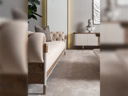 Harmony 4-pieces (1 Four Seater Chester Sofa & 1 Four Seater Sofa & 2 Chair) Livingroom in Cream - 200-GAB-HAR-44C11