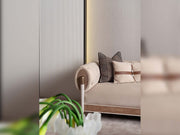 Harmony 4-pieces (1 Four Seater Chester Sofa & 1 Four Seater Sofa & 2 Chair) Livingroom in Cream - 200-GAB-HAR-44C11