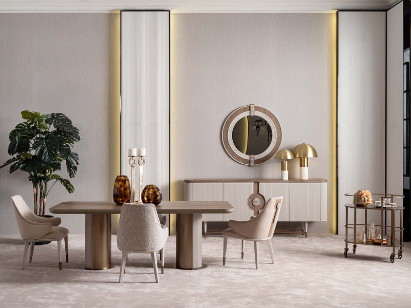 Harmony Diningroom (Consol With Mirror & Dining Table & 6 Dining Chair) - 200-GAB-HAR-DT-6-SET