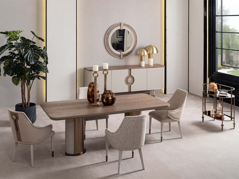 Harmony Diningroom (Consol With Mirror & Dining Table & 6 Dining Chair) - 200-GAB-HAR-DT-6-SET