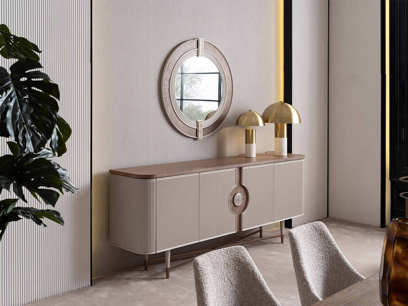 Harmony Diningroom (Consol With Mirror & Dining Table & 6 Dining Chair) - 200-GAB-HAR-DT-6-SET
