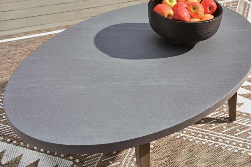 Harmony Headlands Natural/Gray Outdoor Coffee Table - PCP428-701