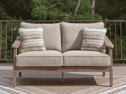 Harmony Headlands Natural/Gray Outdoor Loveseat with Cushion - PCP428-835