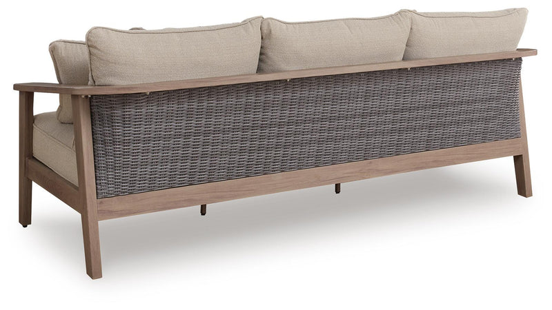 Harmony Headlands Natural/Gray Outdoor Sofa with Cushion - PCP428-838