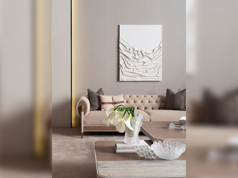 Harmony Stationary Four Seater Chester Sofa in Cream - 200-GAB-HAR-4C