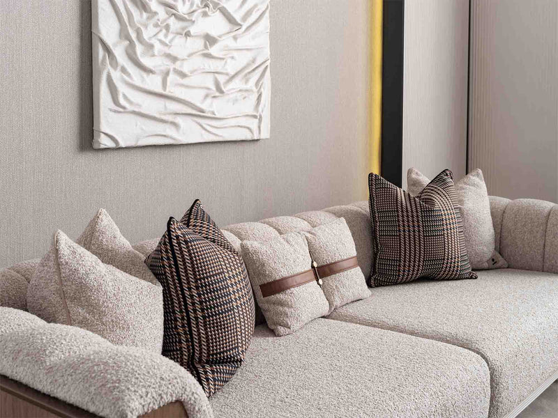 Harmony Stationary Four Seater Sofa in Cream - 200-GAB-HAR-4
