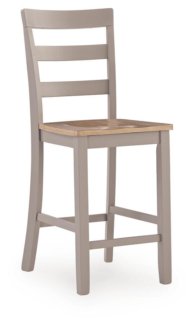 Harperfeld Natural/Gray Counter Height Barstool, Set of 2 - PCD403-124