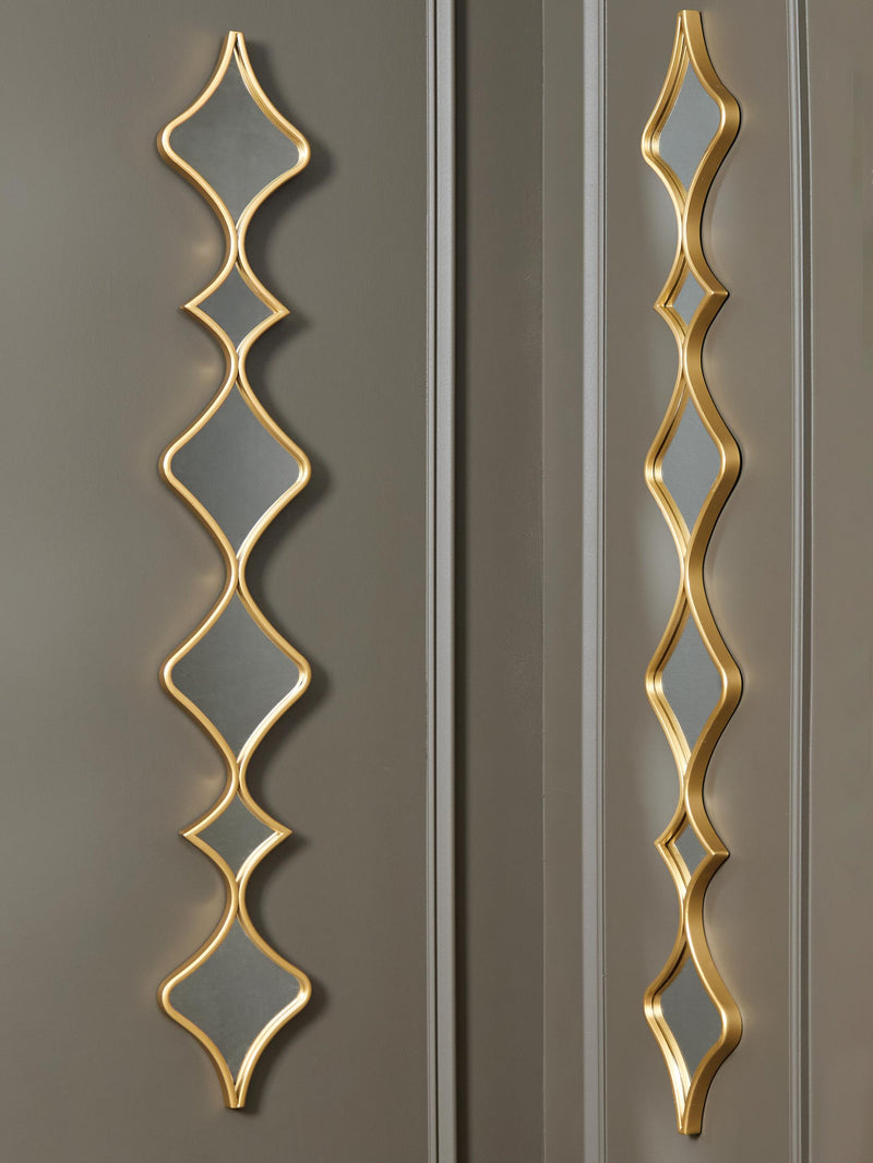 Harriswood Gold Finish Accent Mirror Set (Set of 2) - A8010354
