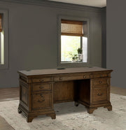 Hartshill 66-inch 5-drawer Credenza Office Desk Burnish Oak - 881282