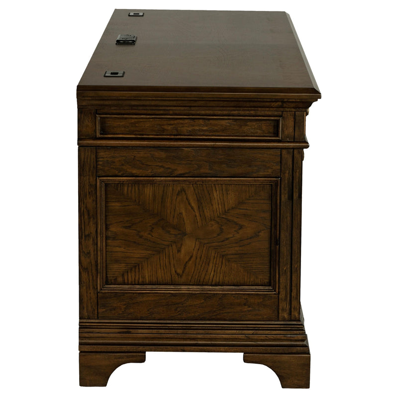 Hartshill 66-inch 5-drawer Credenza Office Desk Burnish Oak - 881282