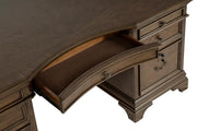 Hartshill 72-inch 7-drawer Executive Desk Burnished Oak - 881281