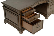Hartshill 72-inch 7-drawer Executive Desk Burnished Oak - 881281