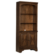 Hartshill 78-inch 3-shelf Cabinet Bookcase Burnished Oak - 881286