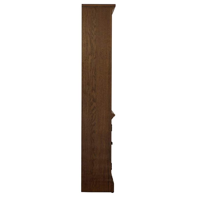 Hartshill 78-inch 3-shelf Cabinet Bookcase Burnished Oak - 881286