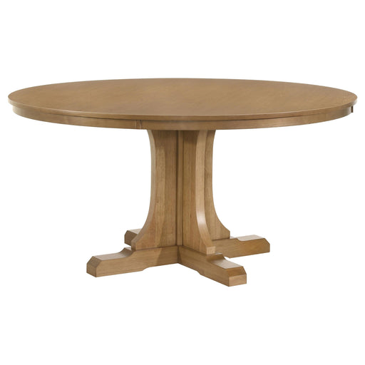 Hartville 60-inch Round Dining Table Natural Light Brown - 109460