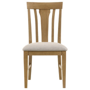 Hartville 7-piece Round Dining Table Set Natural Light Brown - 109460-S7