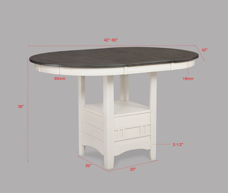 Hartwell Chalk Gray Counter Height Dining Set - Lara FurnitureCounter Height Set