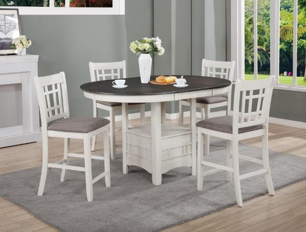 Hartwell Chalk/Gray Extandable Counter Height Table - Lara FurnitureCounter Height Table