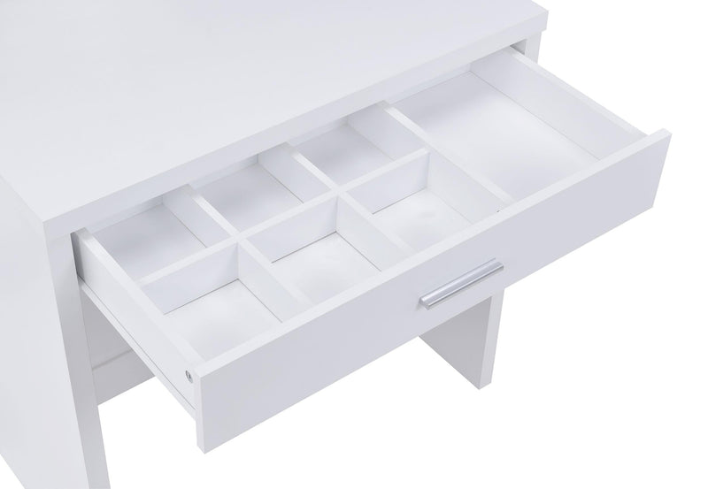 Harvey Vanity Set with Lift-Top Stool White - 300290