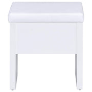 Harvey Vanity Set with Lift-Top Stool White - 300290