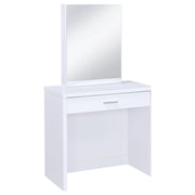 Harvey Vanity Set with Lift-Top Stool White - 300290
